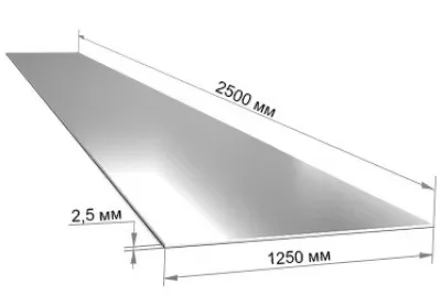 Купить Лист горячекатаный 2.5 мм 1250х2500 мм