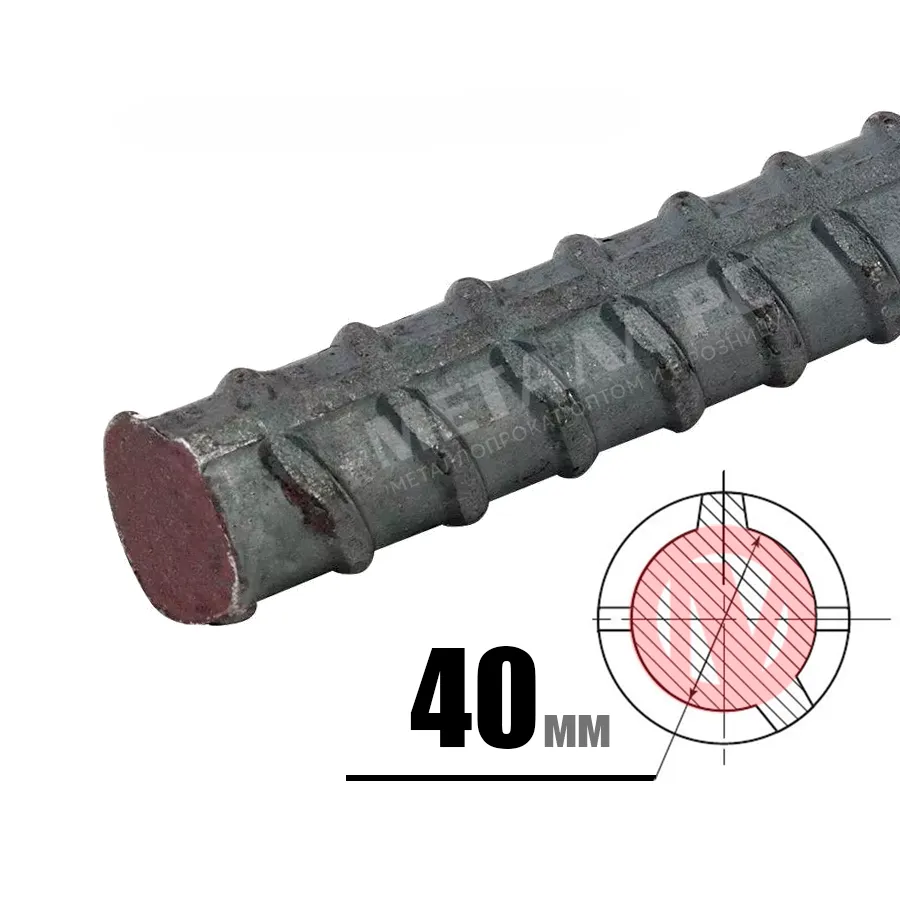 Купить Арматура рифленая А3 500С 40 мм